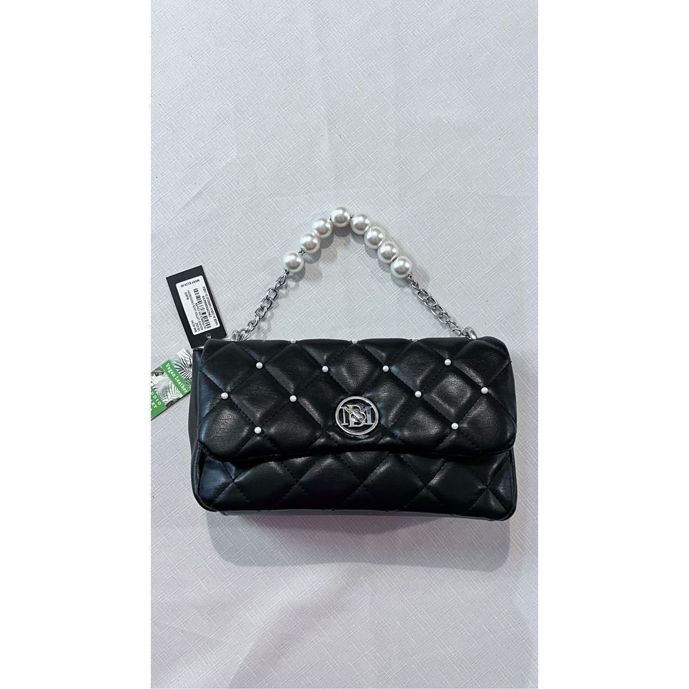 Badgley Mischka Women's Quilted Faux Leather & Faux Pearl Shoulder Bag NWT